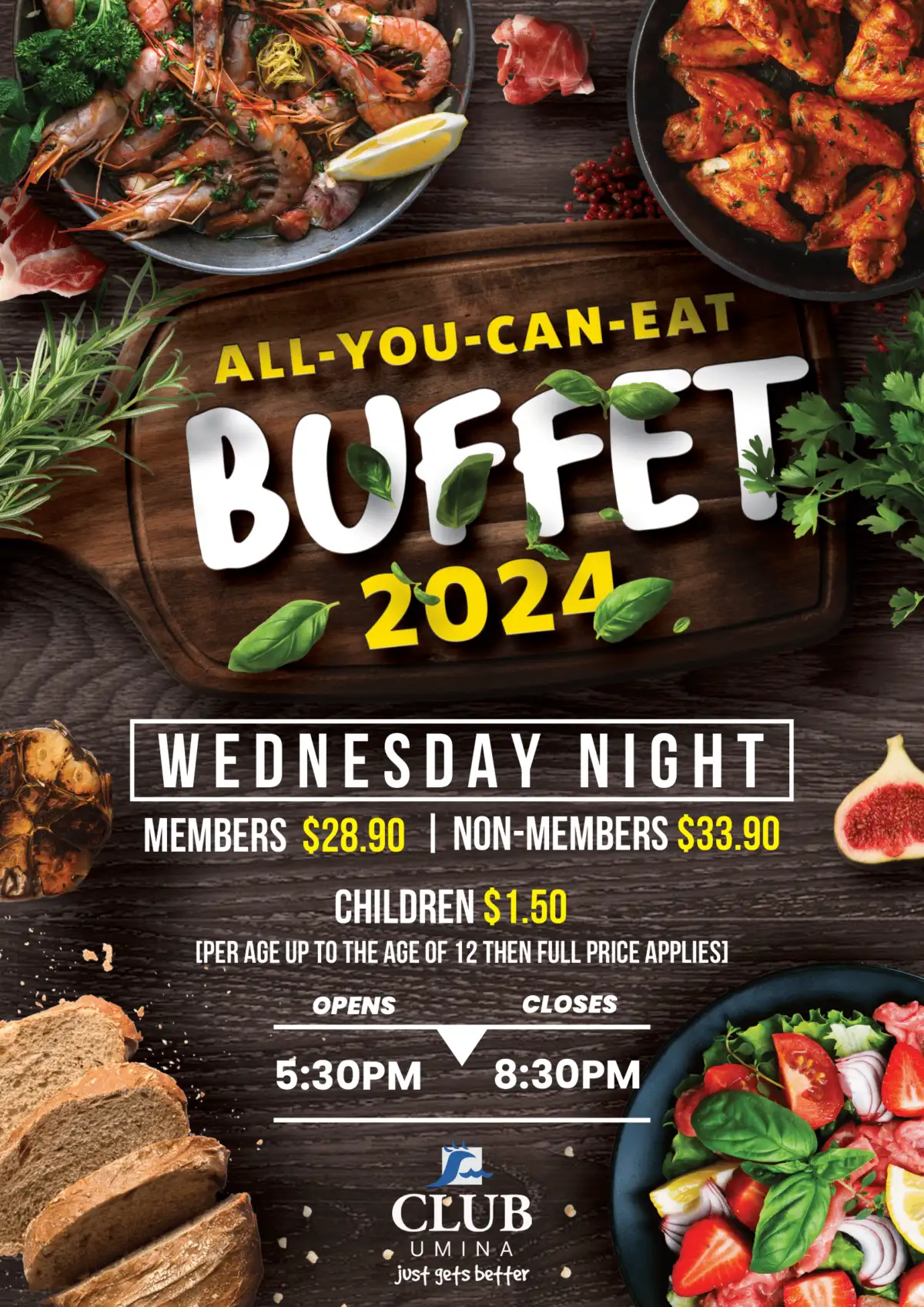 All You Can Eat Buffet - Club Umina